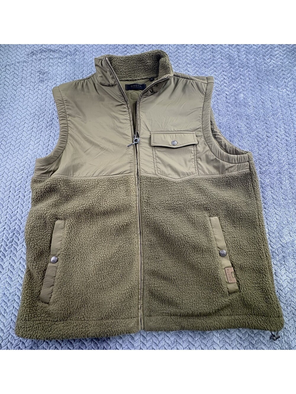 Dakota Grizzly Vest Mens X-Large Green Full Zip Up Outdoors (0031)